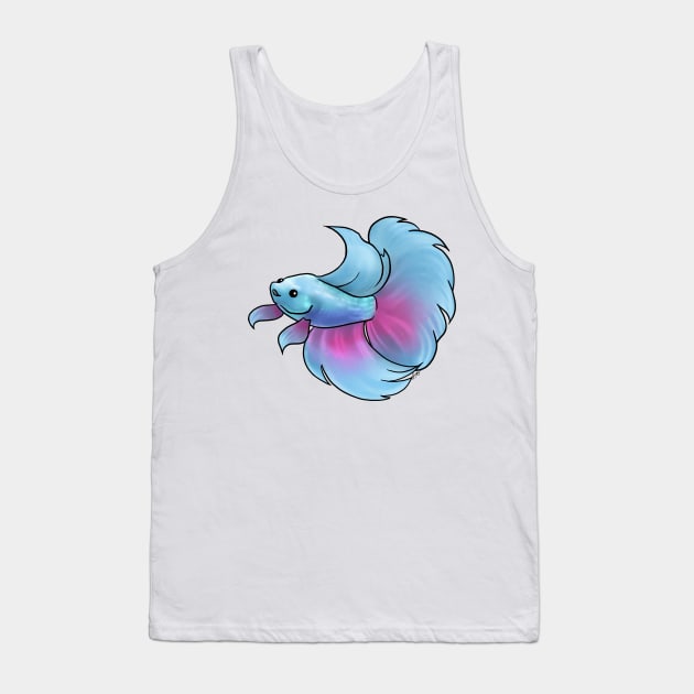 Fish - Betta Fish - Turquoise Tank Top by Jen's Dogs Custom Gifts and Designs